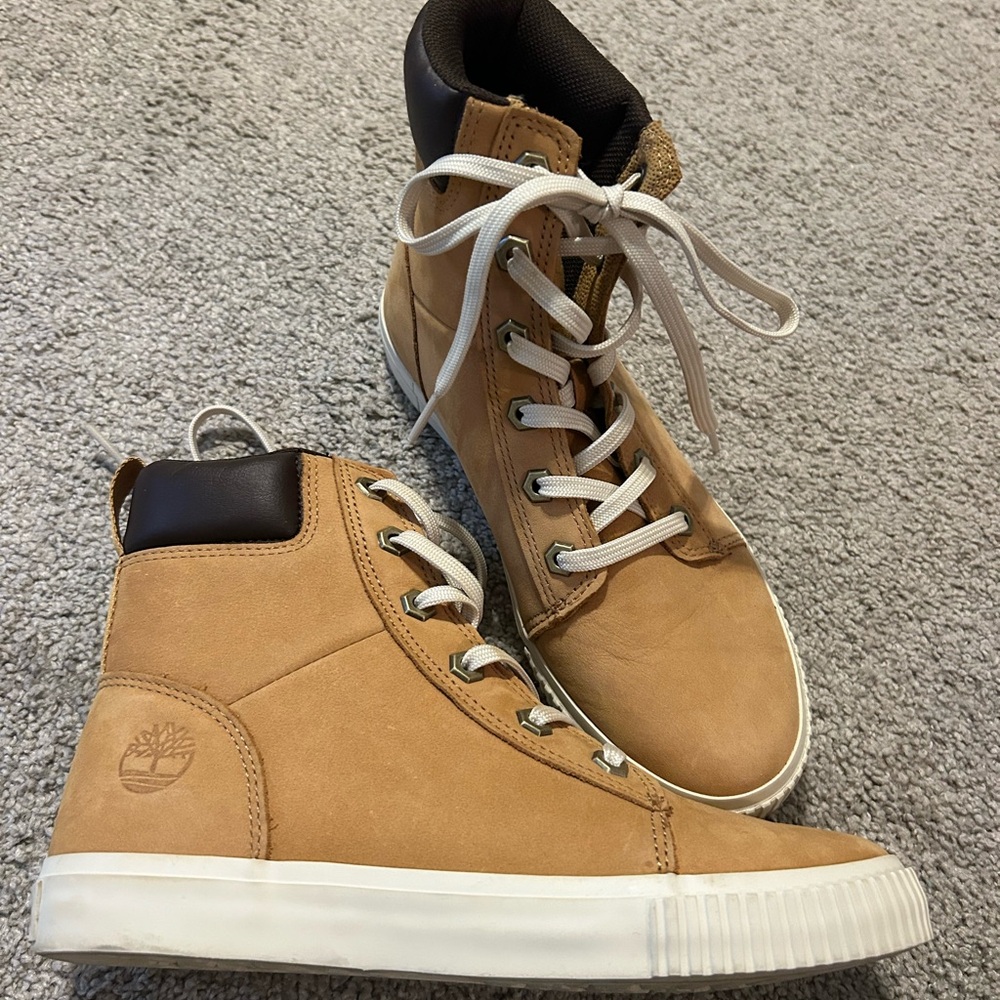 Timberland Tan High-Top Sneakers